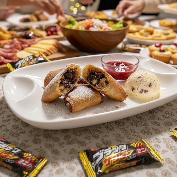 #69 食感の三重奏！『ブラックサンダー春巻き』