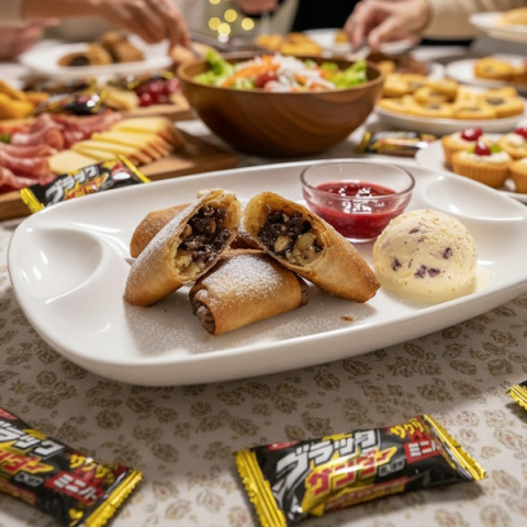 #69 食感の三重奏！『ブラックサンダー春巻き』