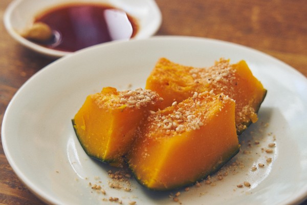 ３stepレシピ #007「かぼちゃすりごま」