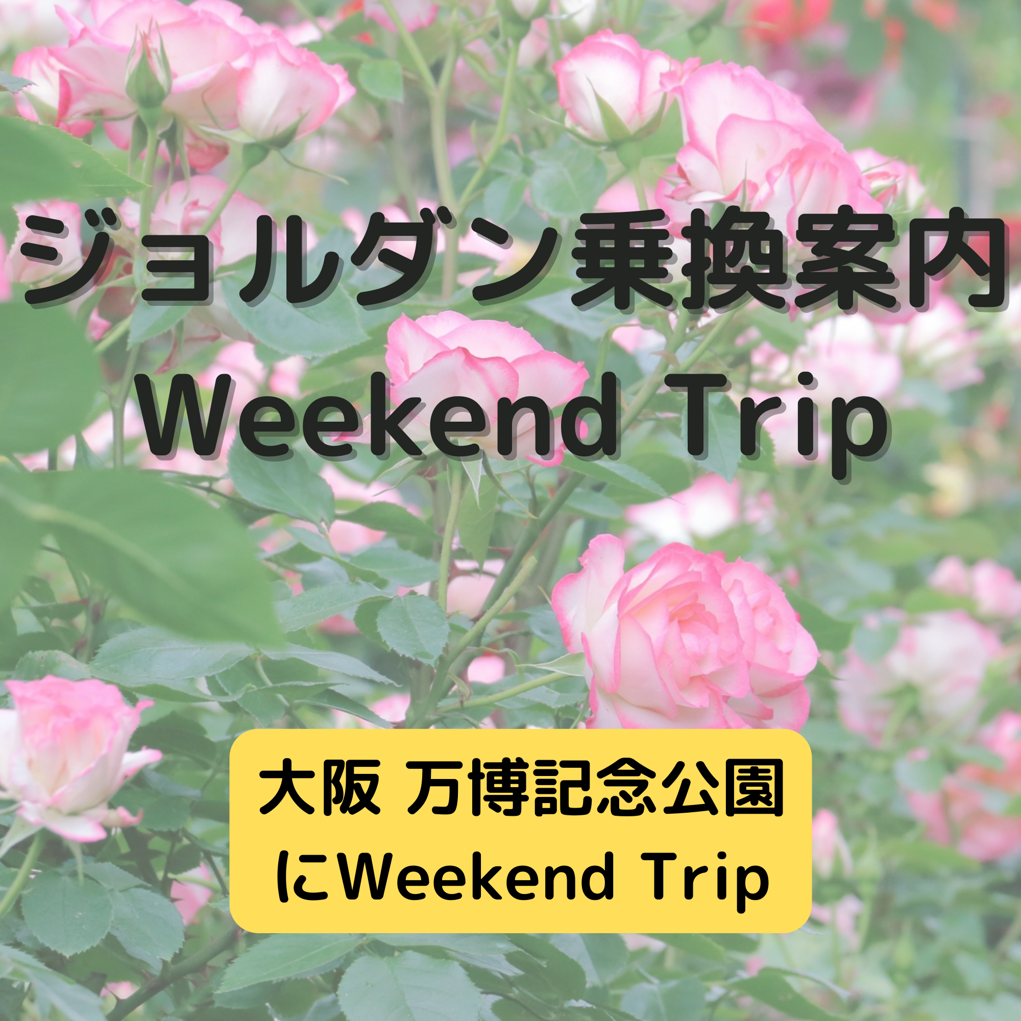 ジョルダン乗換案内　Weekend Trip-大阪 万博記念公園-