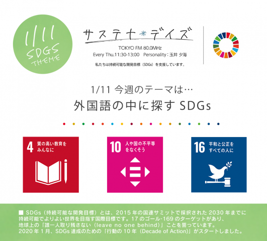 サステナ＊デイズ2024年1月11日 第190回はこちらから聞けます！
