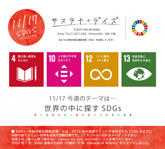 サステナ＊デイズ2022年11月17日 第133回はこちらから聞けます！