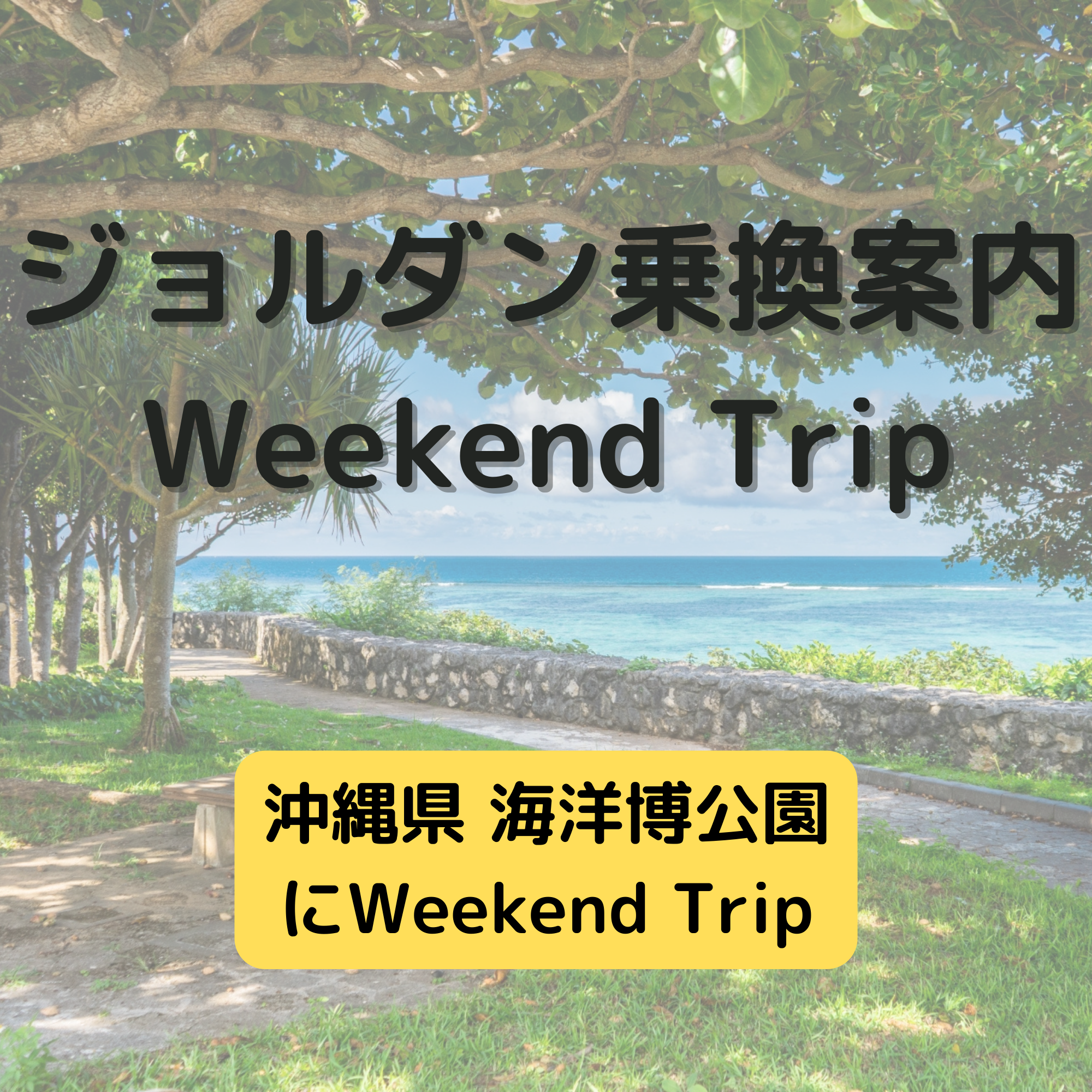 ジョルダン乗換案内　Weekend Trip-沖縄県 海洋博公園-