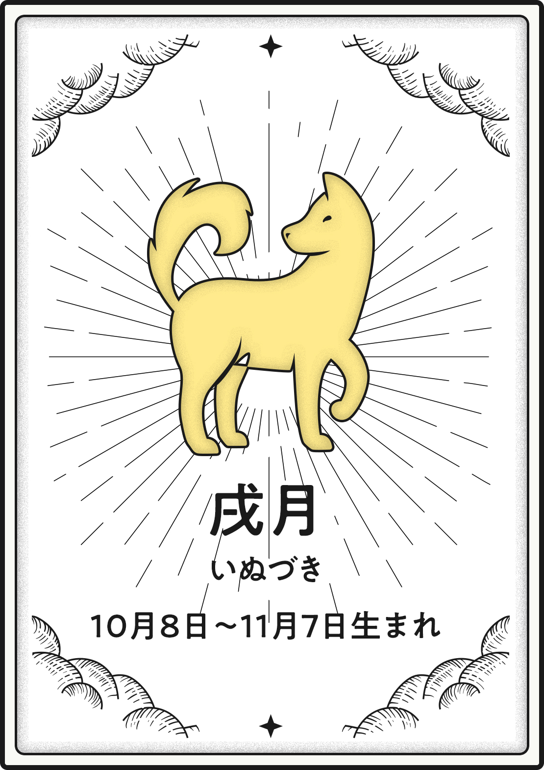 《10月8日～11月7日生まれの戌月のみなさんの2024年の運勢》